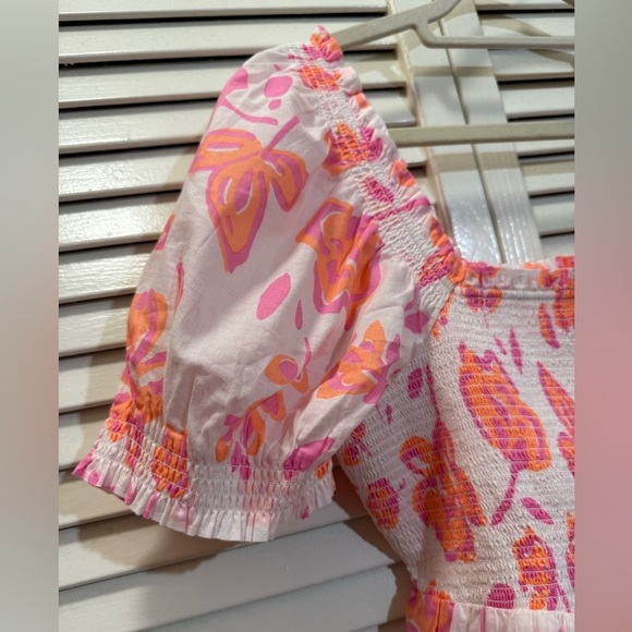 Vineyard Vines Pink and Orange Floral Blouse - Picture 7 of 9